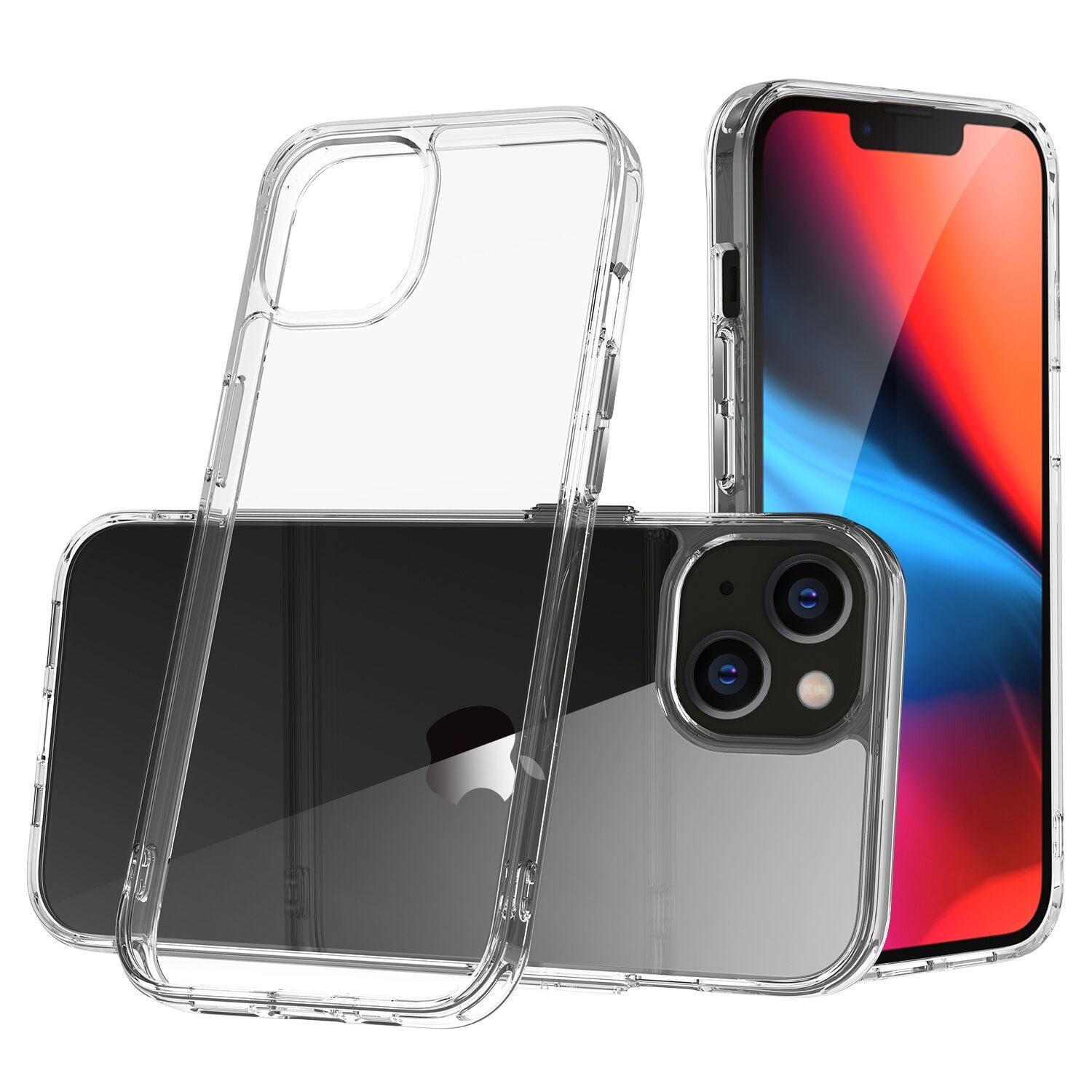 Shop For iPhone 14 PRO MAX Case Crystal Clear Thick Shockproof Cover Chromed Buttons