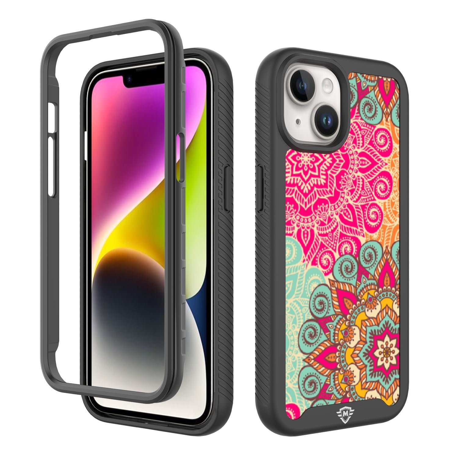 Shop For iPhone 15 PRO Case No Fade Print Design Shockproof Cover + 2 Tempered Glass