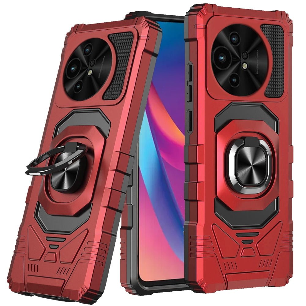 Shop For TCL 50 XL 5G Robotic Hybrid with Magnetic Ring Stand Case Cover - Red