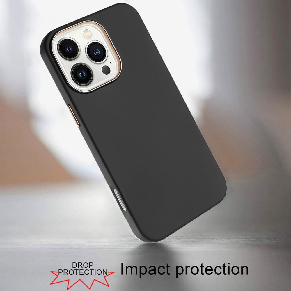 Shop For iPhone 16 Pro Max 6.9 inch Classy Slick Chromed Around Hybrid Case Cover - Black