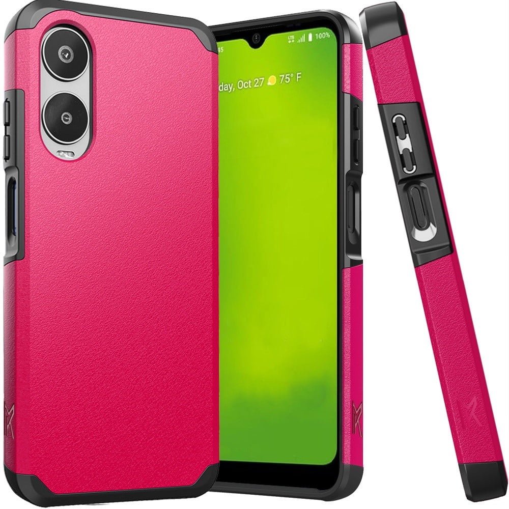 Shop For Cricket Icon 6 Tough Strong Hybrid + Tempered Glass - Hot Pink