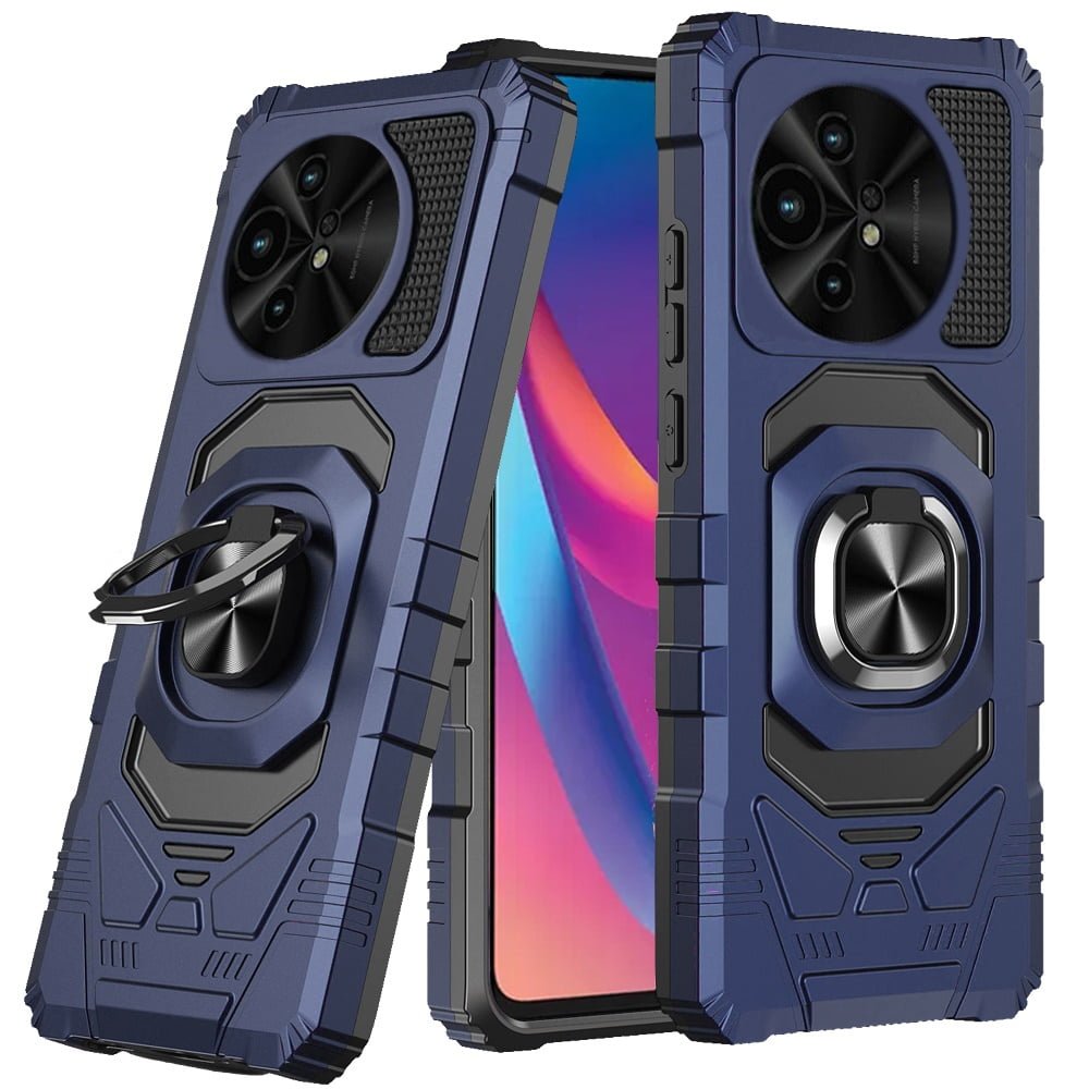 Shop For TCL 50 XL 5G Robotic Hybrid with Magnetic Ring Stand Case Cover - Dark Blue