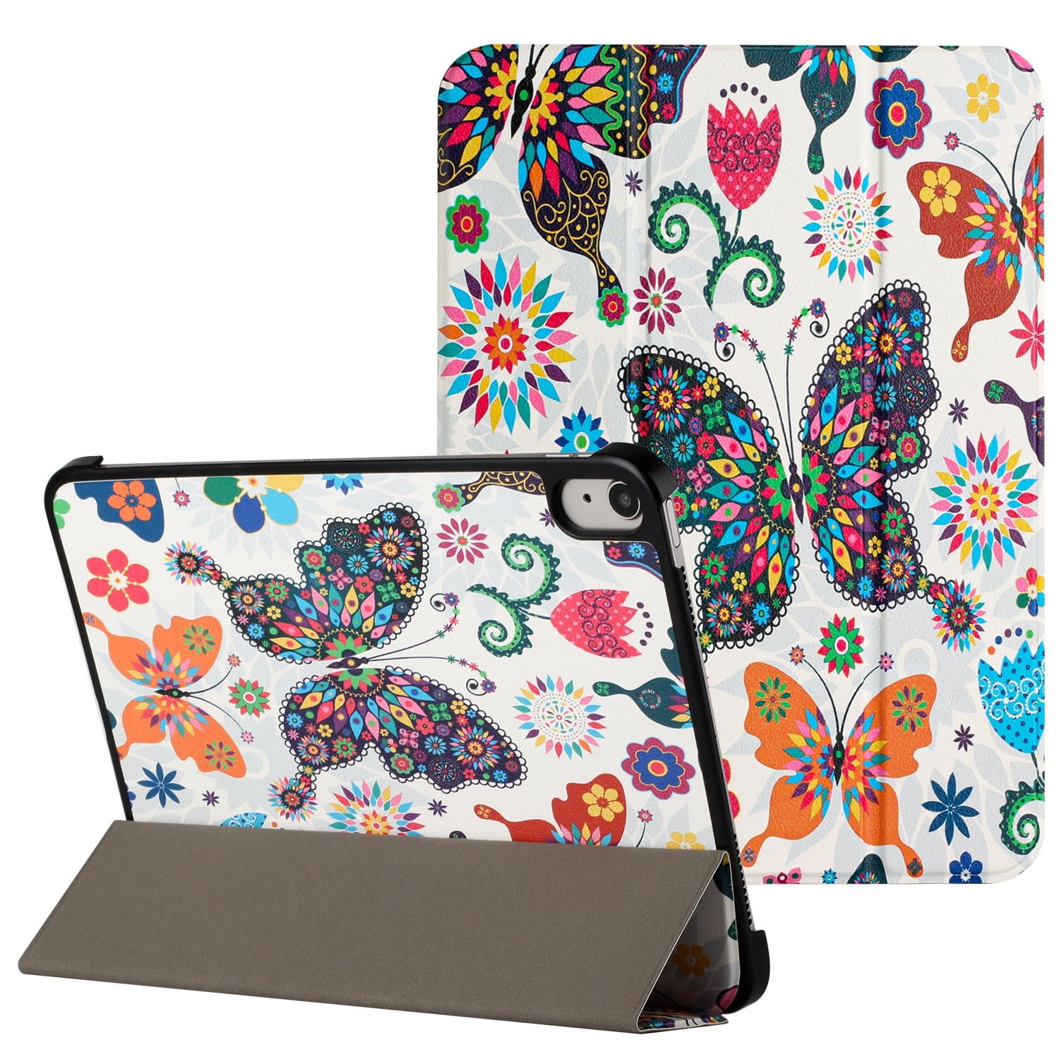 Shop For Apple iPad Air 13 (M3) 2025 / Air 13inch 2024 Trifold Magnetic Closure PU Leather Case Cover - Butterfly