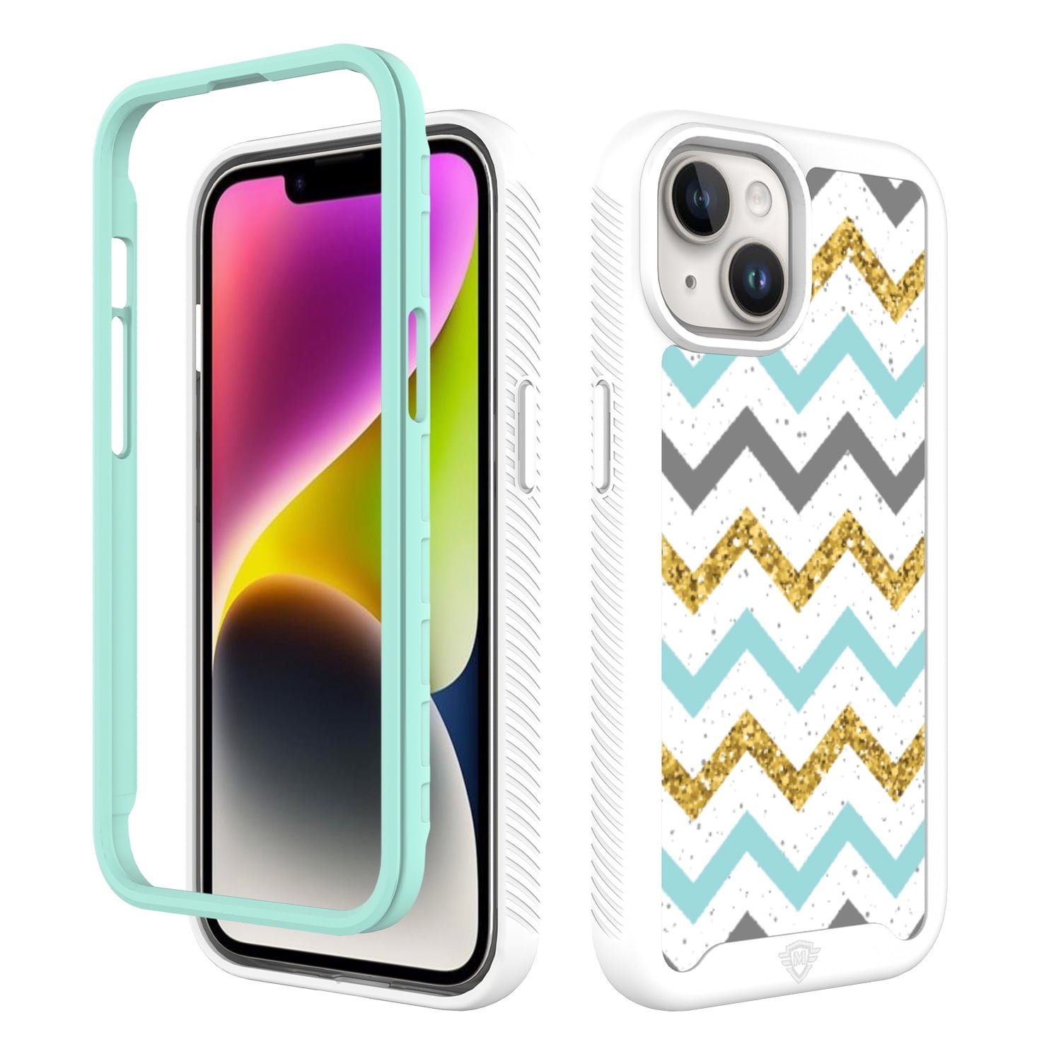 Shop For iPhone 14 PRO MAX 6.7" METKASE Premium Exotic Design Hybrid Case in Slide-Out Package - Zigzag