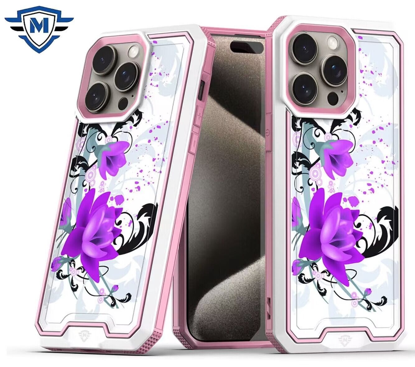 95a6d5be-636c-4089-94bc-9f47d594d975.ba49e6509f18ec7d4f6e7602deba2228.jpeg For iPhone 15 PRO Case Print Design Fused Hybrid Phone Cover + 2 Tempered Glass