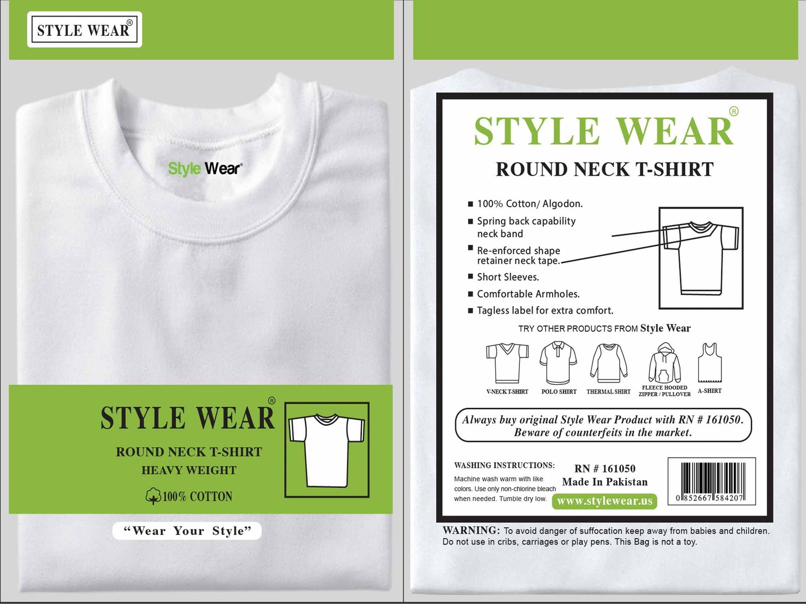 af76109d-a15d-4c8c-abae-fe85559151a4.c6841208372377acbe9836711c31fd19.jpeg Style Wear T-Shirt - Round Neck White Size L