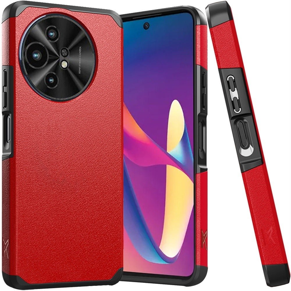 Shop For TCL 50 XL 5G Case Dual layers Rugged Cover with Tempered Glass Included