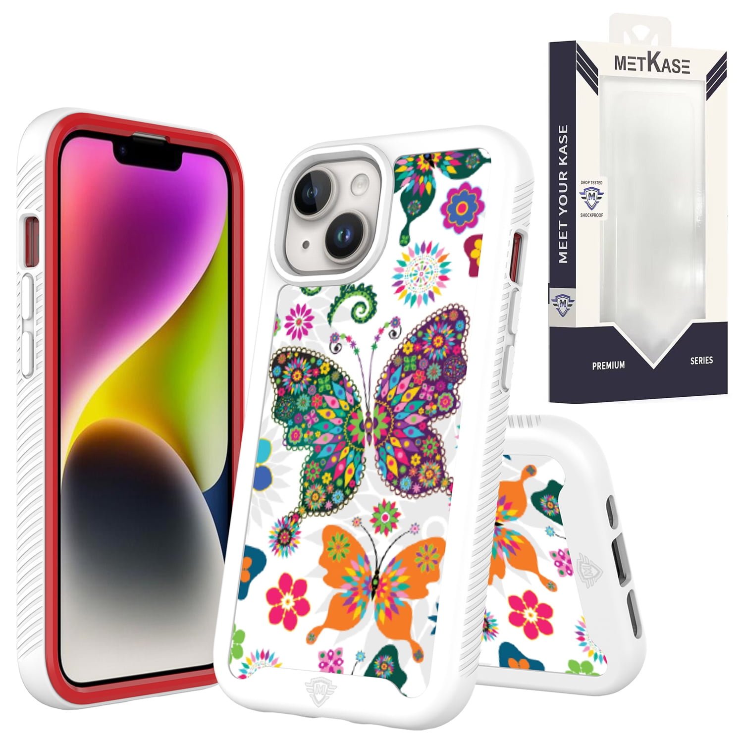 Shop For iPhone 15 PRO Case No Fade Print Design Shockproof Cover + 2 Tempered Glass